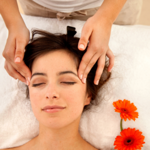 Facial with gerber daisies