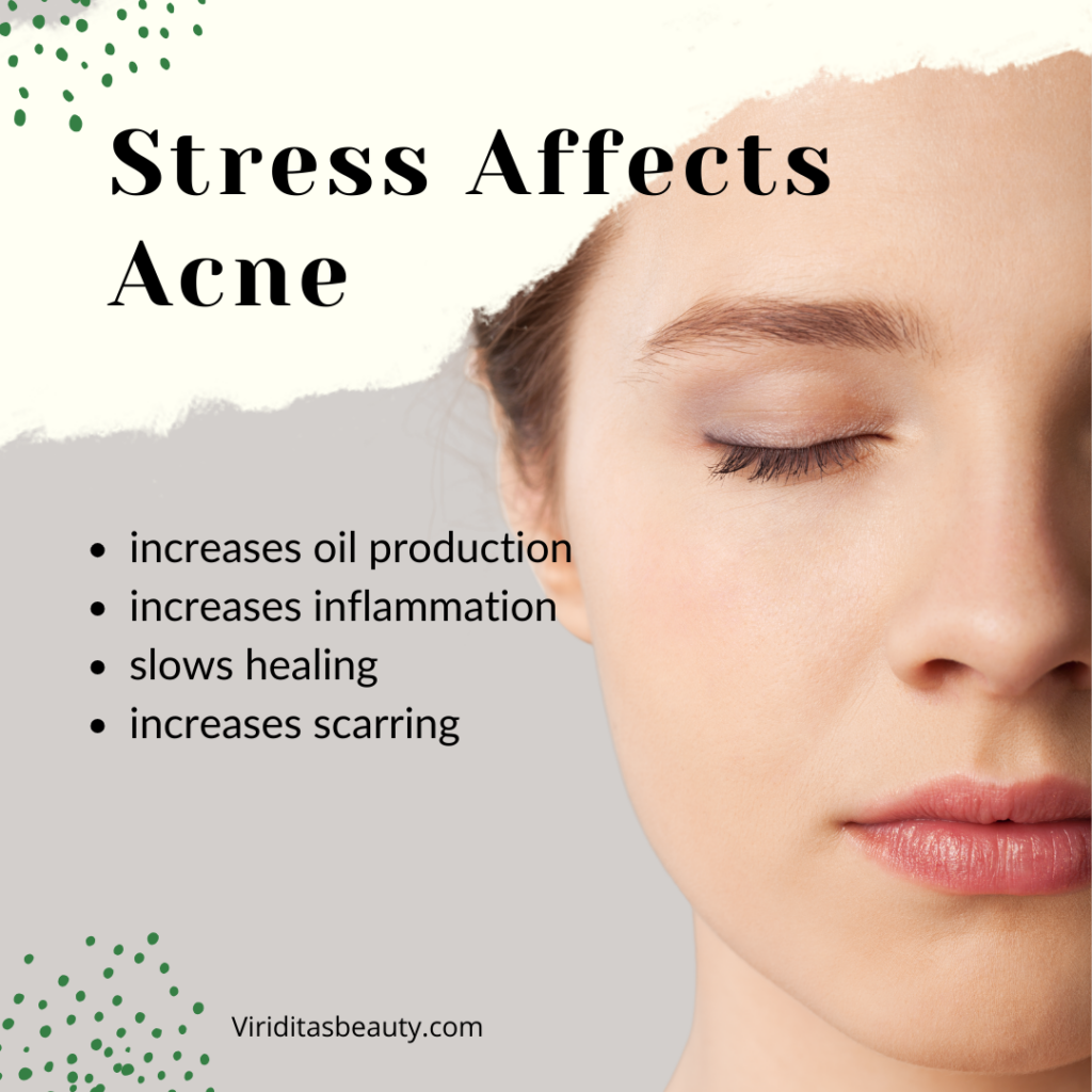 list of how stress affects acne