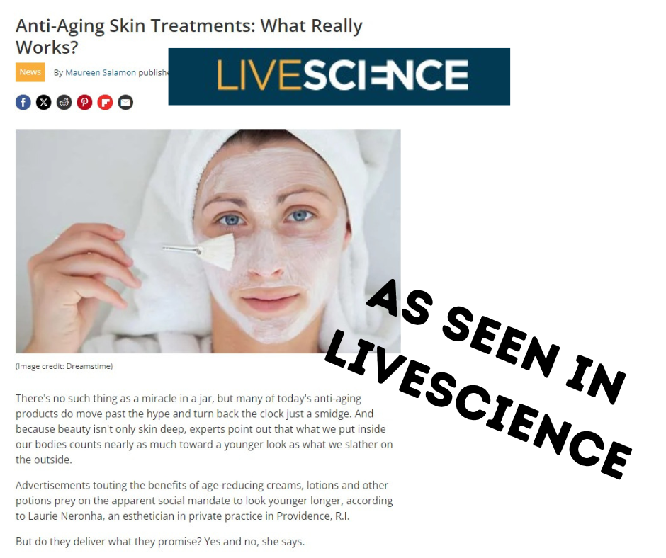 snippet from quote in LiveScience article about healthy skin anti-aging facials