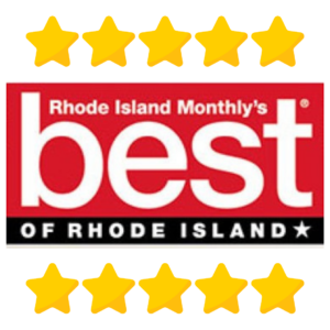 Best of Rhode Island logo with 5 stars above and below